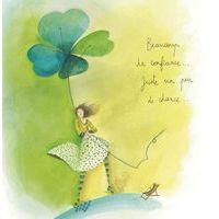Carte Anne-Sophie Rutsaert - Beaucoup de confiance...juste un peu de chance... - 14x14 cm